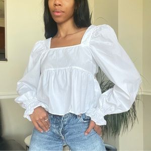 H&M Square Neck Babydoll Top